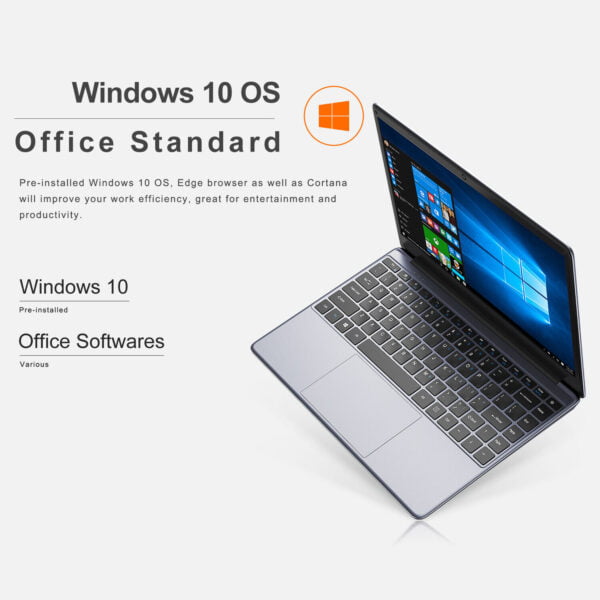 CHUWI- 14.1" Laptop - Intel Celeron 2.8GH- 8GB Memory - 256GB SSD-HDMI Gray - Image 12