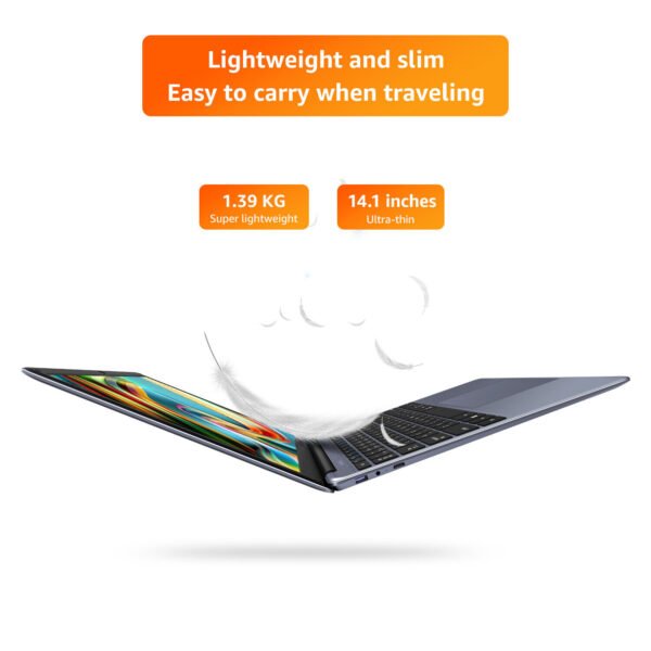 CHUWI- 14.1" Laptop - Intel Celeron 2.8GH- 8GB Memory - 256GB SSD-HDMI Gray - Image 14