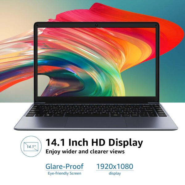 CHUWI- 14.1" Laptop - Intel Celeron 2.8GH- 8GB Memory - 256GB SSD-HDMI Gray - Image 16