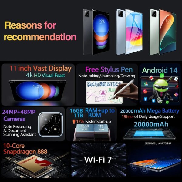 2024 Global Version Original Pad 6S Pro Tablet 11inch HD 4K Android 14 - Image 2